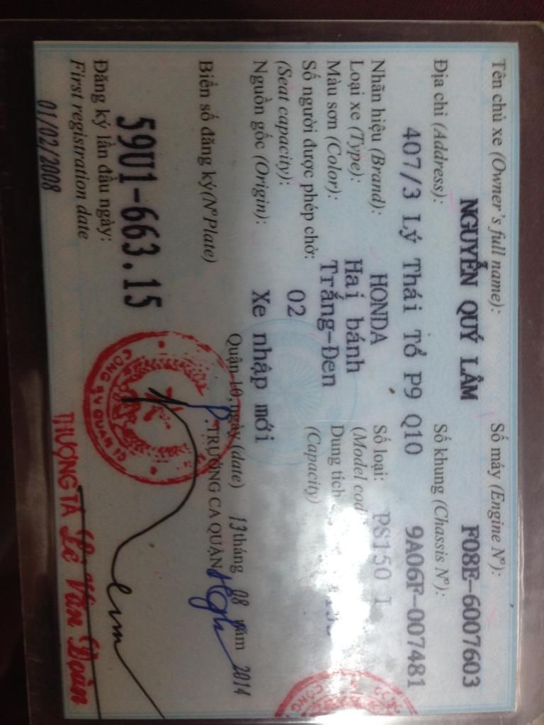 Honda PSI 150 đời 2/2008, màu trắng sipo , 100% chưa bung đầu , zin toàn bộ..giá 58T - 7