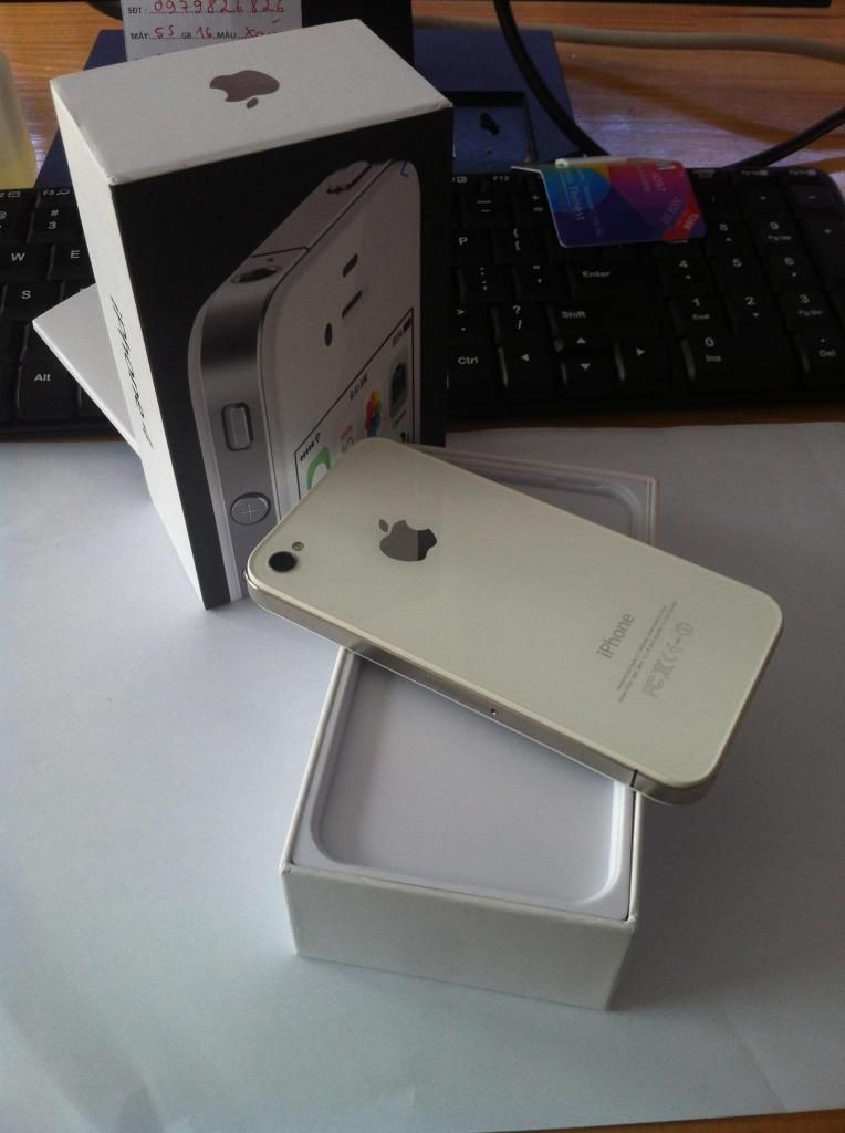Iphone 4 16GB,trắng ,quốc tế . Nguyên Zin chưa sửa chữa . Ngoại hình đẹp . - 1